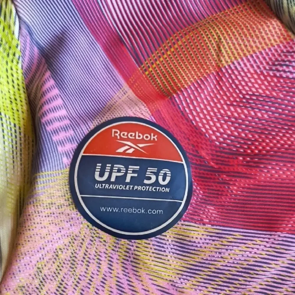 Reebok Colorful Swirl Long Sleeve Crop Top, XL/12
